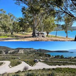 ..oberhalb ein Franzose und hinten wir🚐🚐unten haben wir uns für die zweite Nacht auf den Hügel 🅿️