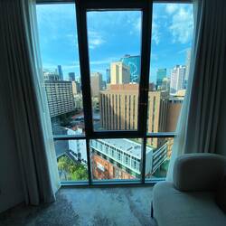 Die Aussicht von unserem Zimmer in Brsibane