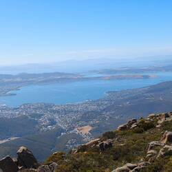 Aussicht vom Mt. Wellington/Kunanyi
