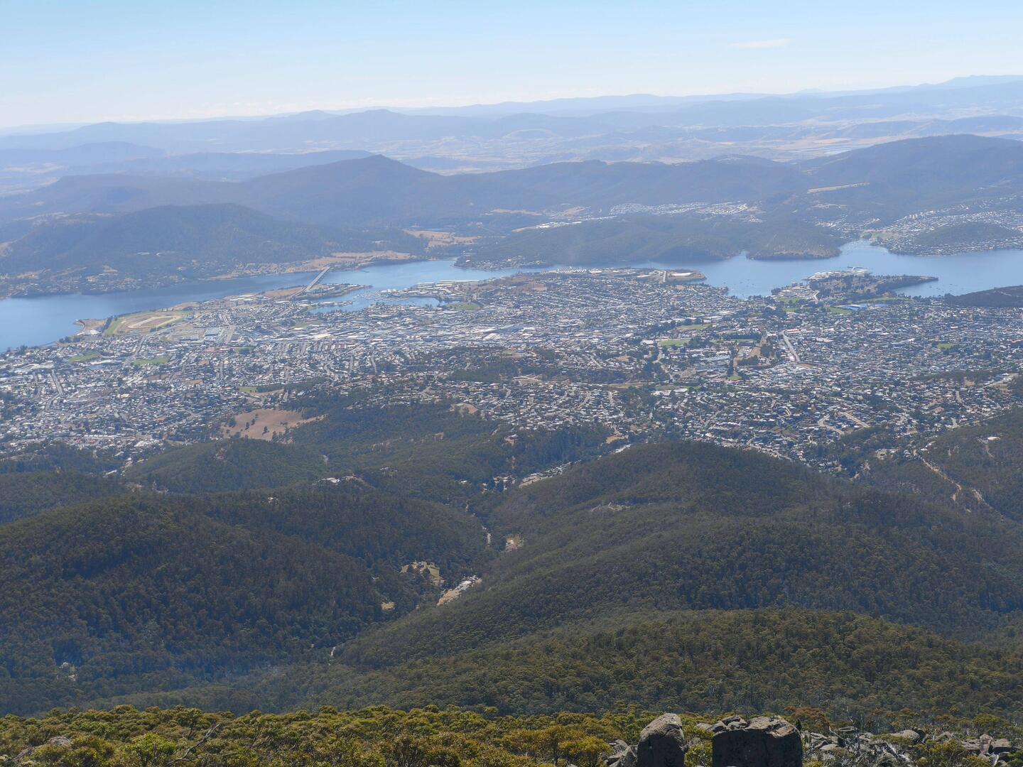 Aussicht vom Mt. Wellington/Kunanyi