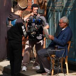 Filmdreh mit dem in Ägypten, sehr beliebten Schauspieler Ahmet el Ahmed