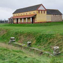 Wroxeter Roman City; recreation of a Roman townhouse