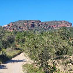 Vor uns die Muntanya de l'Areny.