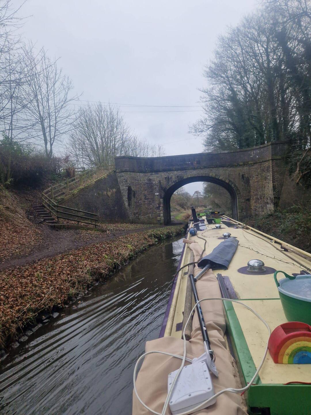 Moss Lane Bridge crossing one of the cuttings in the canal course.