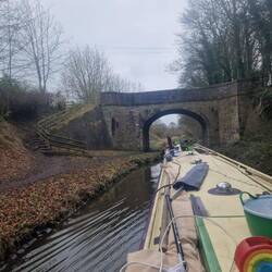 Moss Lane Bridge crossing one of the cuttings in the canal course.