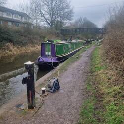 Filling at Hall Green. The footbridge shows some ornate ironwork, of which there is more to come.
