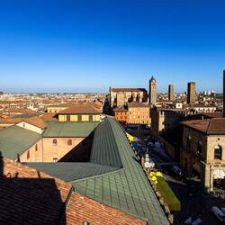 Bologna from the top of the clock tower — Palazzo d'Accursio.