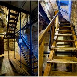 From modern to old ... inside the clock tower — Palazzo 'Accursio.