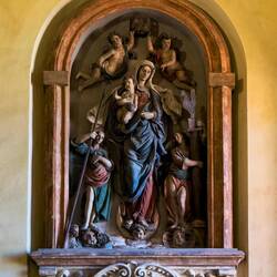 At the top of the second cordonato staircase ... outside the Farnese Hall — Palazzo d'Accursio.