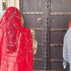 Me encantan los colores de los sarees...