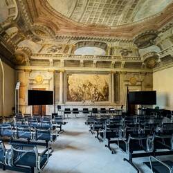 Another sala being used as a conference/meeting room — Palazzo d'Accursio.