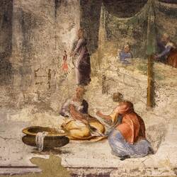 Fragment of a Cesi fresco move to the antechamber of the Farnese Chapel — Palazzo d'Accursio.