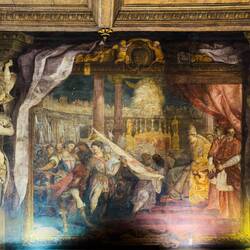 Sala Farnese ... Urban II blessing the Bolognese crusaders — Palazzo d'Accursio.
