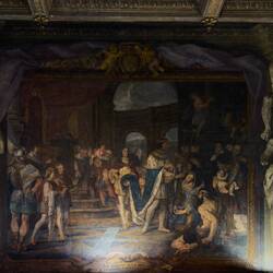 Sala Farnese ... King Francis I heals the people affected by scrofula — Palazzo d'Accursio.