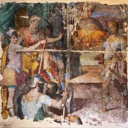 Cesi fresco ... "Three Young Men in the Furnace" ... Farnese Chapel — Palazzo d'Accursio.