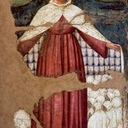 "Our Lady of Mercy" ... fresco c 1399 ... in the antechamber of Farnese Chapel — Palazzo d'Accursio.