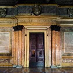 Sala Farnese ... on either side are proclamations by Napoleon III and Vittorio Emmanuel.