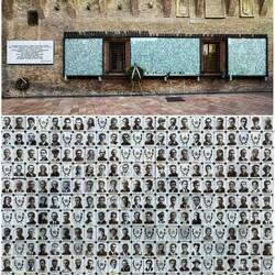 Monument to Fallen Partisans ... in front of Sala Borsa — Bologna, Italy.