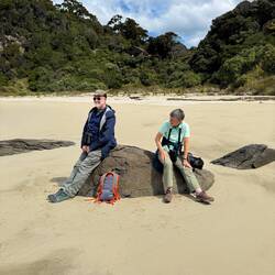 Rick and Sabine taking a moment.