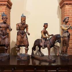 Figures from the old carousel that was removed from the clock tower ... Collezioni Comunali d'Arte.