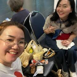 Simple dinner from 7-11! Chilling in Hall 5 with strong AC and clean toilets. So peaceful.