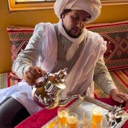 Tea poured by our tour leader Hicham