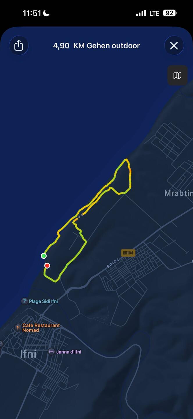 Die Morgenrunde rechts den ausgrabe an den roten Cliffs entlang und oben wieder retour 🫶❤️💫