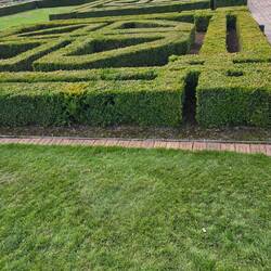 Gardens in front of the train station.