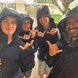 Trotz Regen versuchen wir gute Laune bei zu behalten