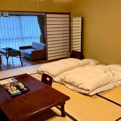 Futon bereit zum Schlafen