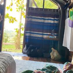 Staring at the peaceful river view from my cabin. Pure relaxation in Chiang Klang!