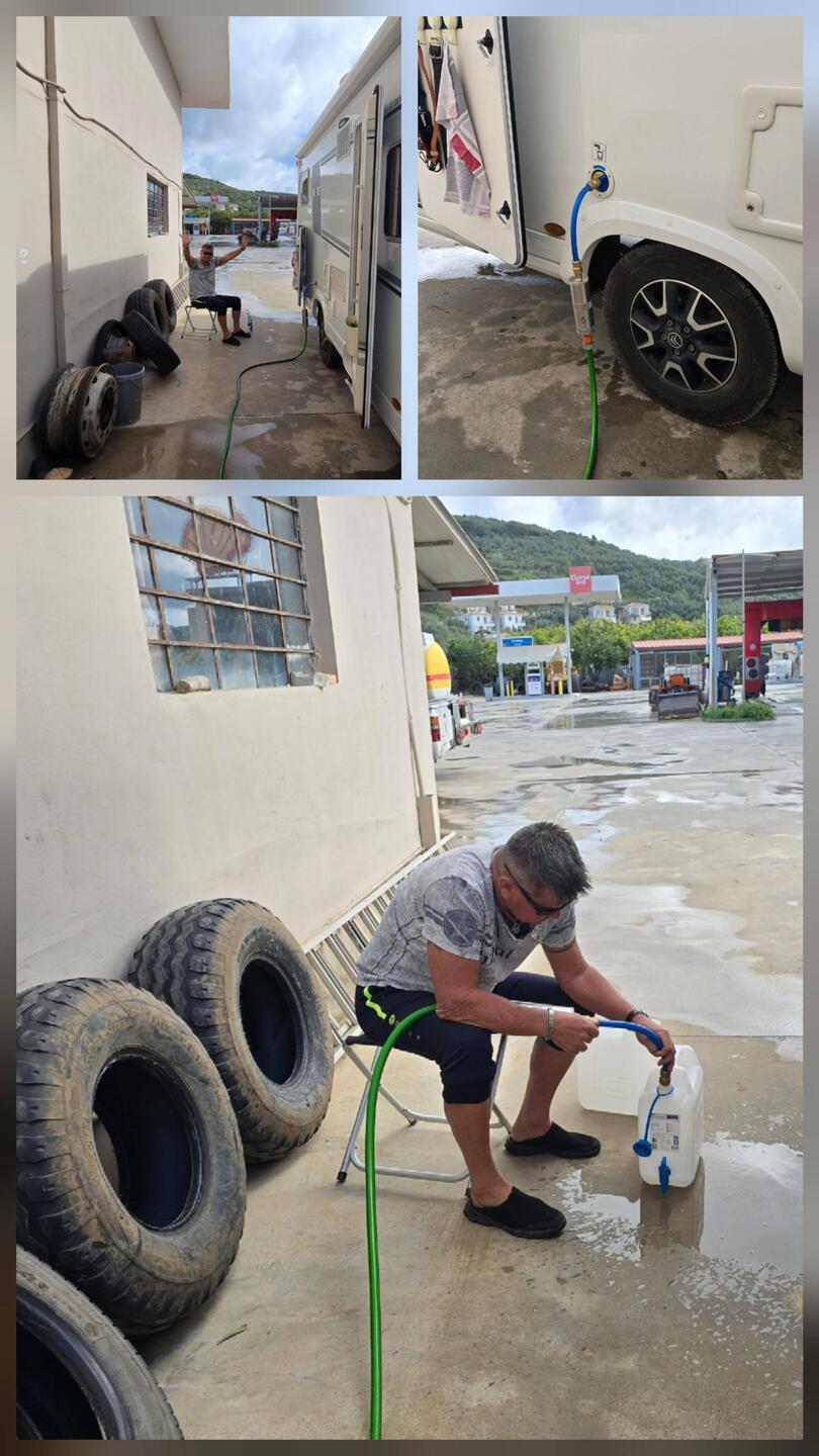 Das Wasser füllen in Griechenland kann dauern 😅