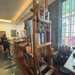 Frida's custom easel when painting from her wheelchair