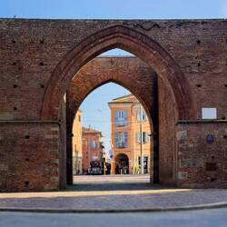 Porta Maggiore ... partially dismantled before the work was stopped — Bologna, Italy.