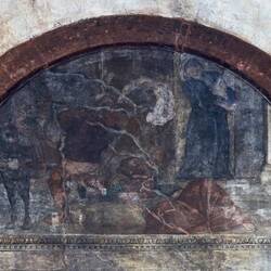 Fresco in one of the porticos — Bologna, Italy.