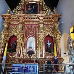 Monastery chapel with an abundance of gold leaf.