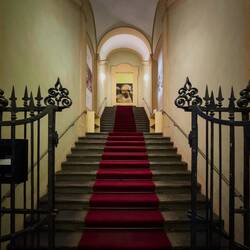 These steps lead to the oratory at the Church of Santa Maria della Vita — Bologna, Italy.