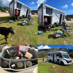 ..Garage räumen, Nahrungsergänzungen auffüllen usw.Dann wieder ein Tratscherl mit Gleichgesinnten👍🏻🚐