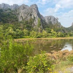 Approaching Khao Sam Roi Yot National Park and things started to get dramatic.