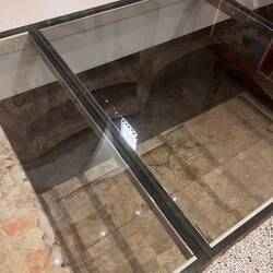 The original nave under the floor. Many glass floors sections