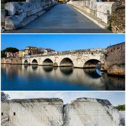 The 1st century AD Ponte di Tiberio — Rimini, Italy.