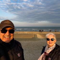The Rimini Beach and the Adriatic Sea The Arch of Augustus — Rimini, Italy.