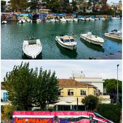 Where the Marecchia River used to flow is now a canal — Rimini, Italy.
