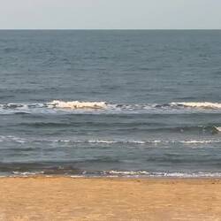 The Rimini Beach and the Adriatic Sea — Rimini, Italy.