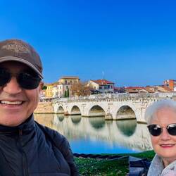 The 1st century AD Ponte di Tiberio — Rimini, Italy.