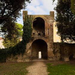 A section of the old city walls — Rimini, Italy.