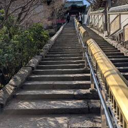 Viele Stufen zum Tempel