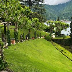 The approach to the villa