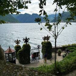 The landing stage, where boats dock