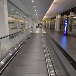 The moving sidewalk was so wide!